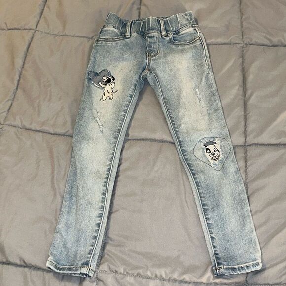 Size 5 slim Disney 101 Dalmatians GapKids legging jeans - Picture 1 of 4